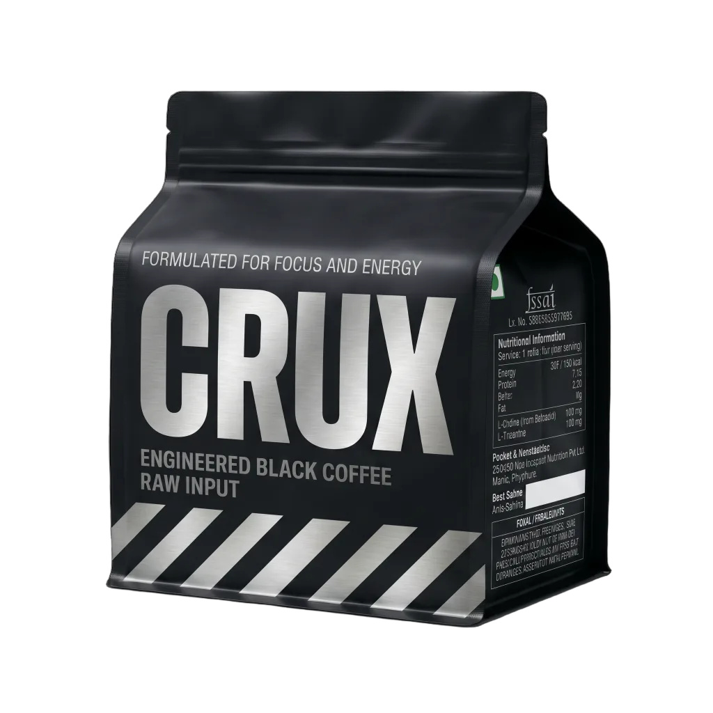 CRUX Engineered Black Coffee pouch